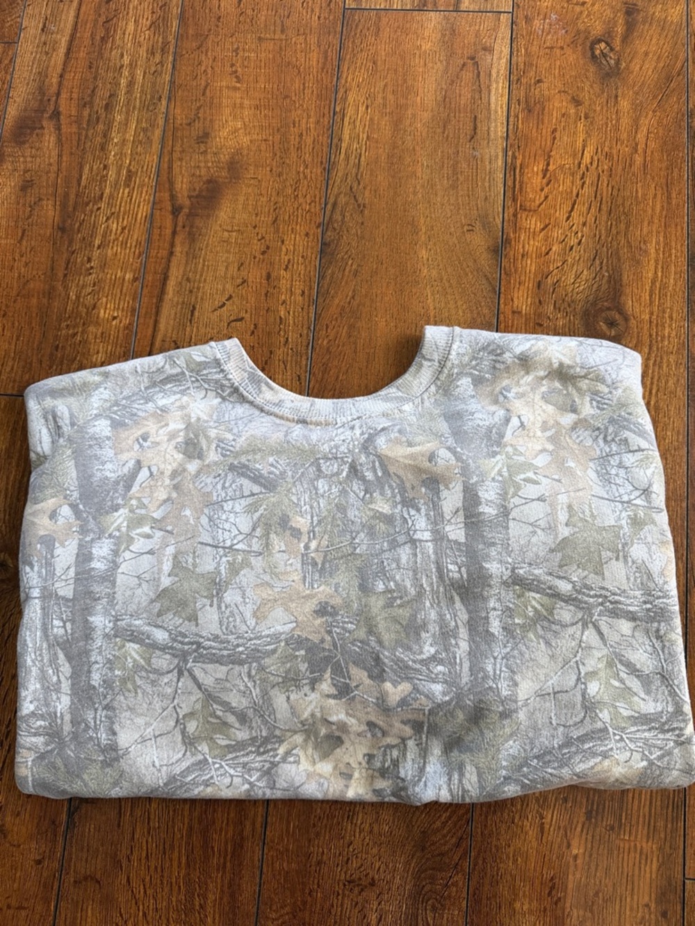 Modern Lux Gray Green Camo Print Sweatshirt